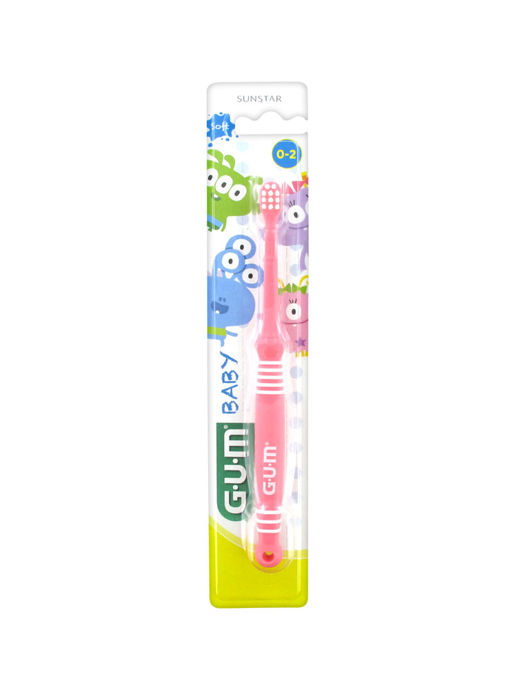 GUM 213 Baby Soft Ροζ Οδοντόβουρτσα 0-2 Ετών 1τμχ