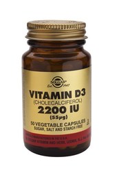 SOLGAR Vitamin D3 2200iu 50 Vegicaps