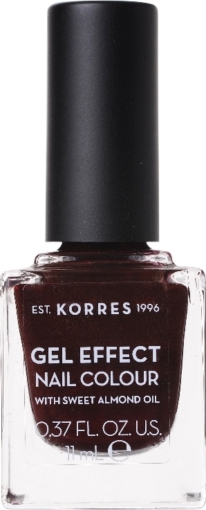 KORRES Gel Effect Nail Colour 54 Festive Red Βερνίκι Νυχιών Απόλυτης Λάμψης & Διάρκειας, με Αμυγδαλέλαιο 11ml
