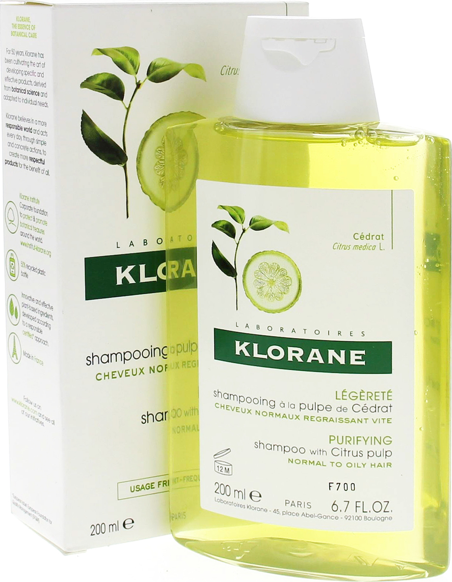 Klorane Citrus Purifying Σαμπουάν Καθημερινής Χρήσης για Λιπαρά Μαλλιά 200ml