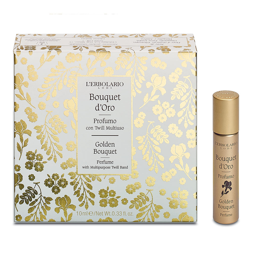 L Erbolario Perfume with Multipurpose Twill Band Golden Bouquet- 10ml