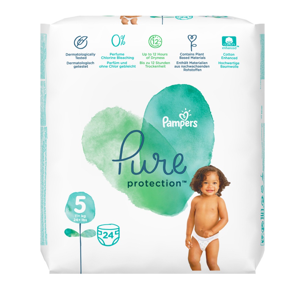 Pampers Pure Protection No 5 (11+kg) 24τμχ