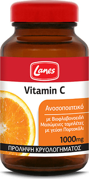 LANES Vitamin C 1000mg 60 μασώμενες ταμπλέτες