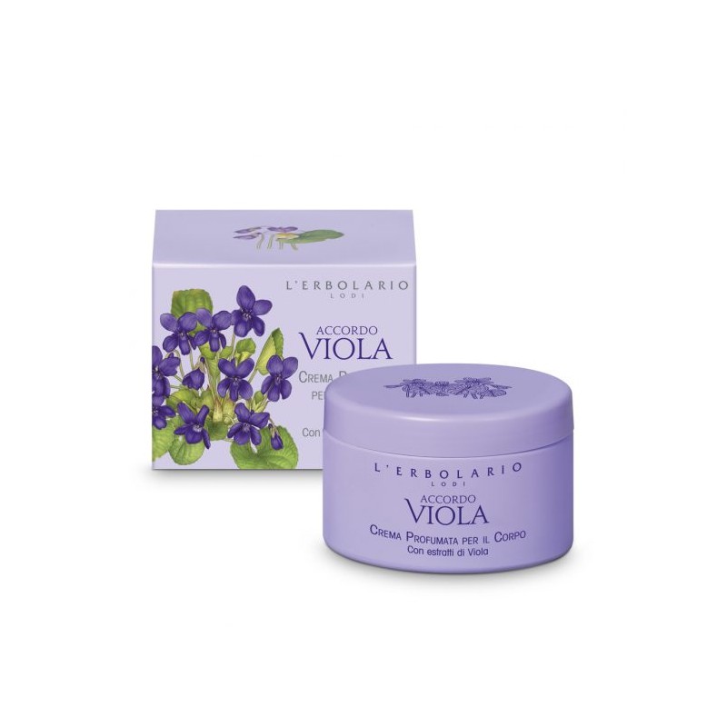 LERBOLARIO ACCORDO Viola Perfumed Body Cream-Αρωματισμενη Κρεμα Σωματος με Βιολετα 200ml