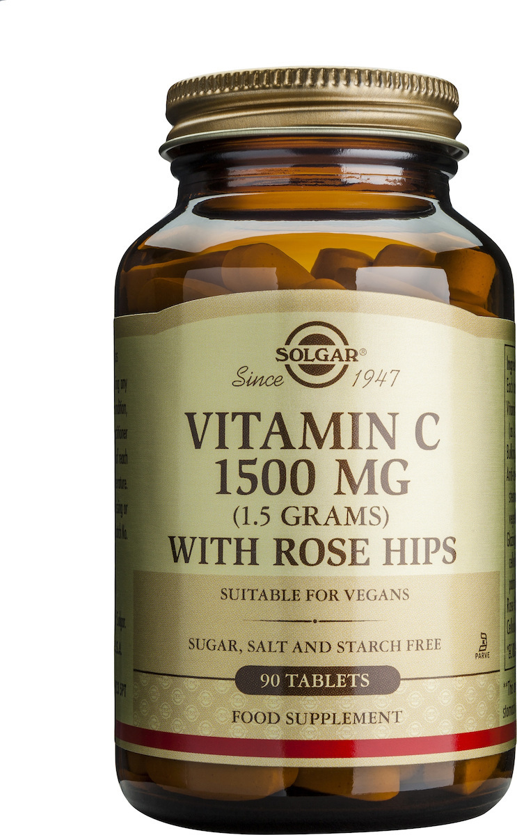 SOLGAR Vitamin C 1500mg with Rose Hips 90 ταμπλέτες