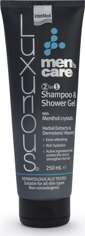 INTERMED Luxurious Mens Care 2 In 1 Shampoo & Shower Gel 250ml