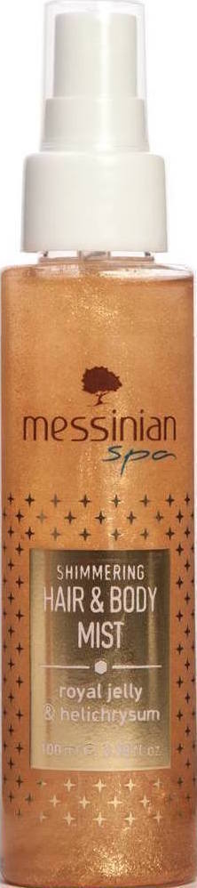 MESSINIAN SPA Hair & Body Mist Shimmering Βασιλικός Πολτός & Ελίχρυσος Eau Fraiche 100ml