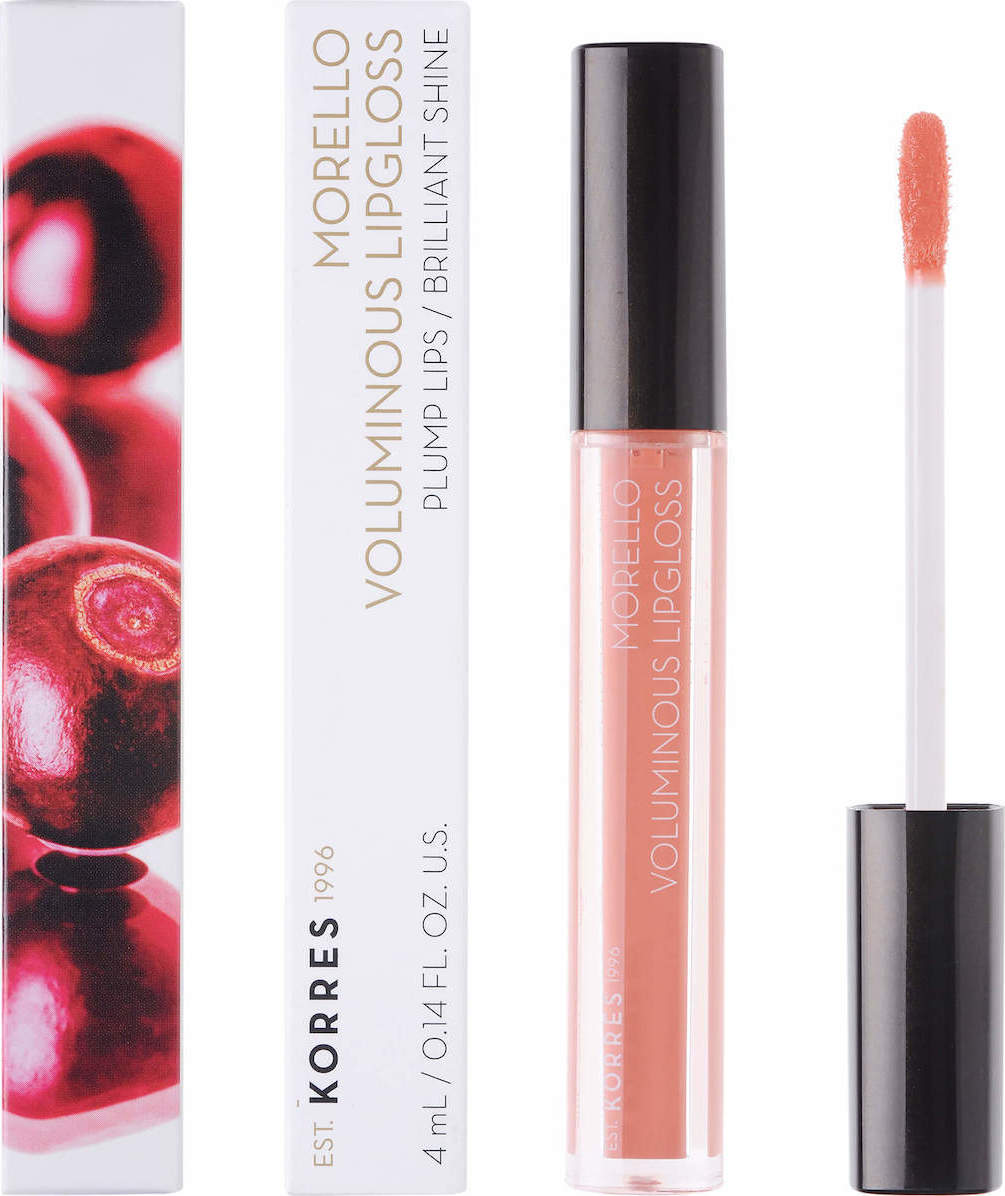 KORRES Morello Voluminous Lipgloss 12 Candy Pink με Εξαιρετική Λάμψη & Γεμάτο Χρώμα Που Διαρκεί, 4ml