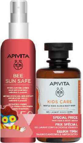 APIVITA  Bee Sun Safe Lotion Hydra Solaire Kids SPF50, 200ml & Apivita Kids Care Hair & Body Wash 250ml