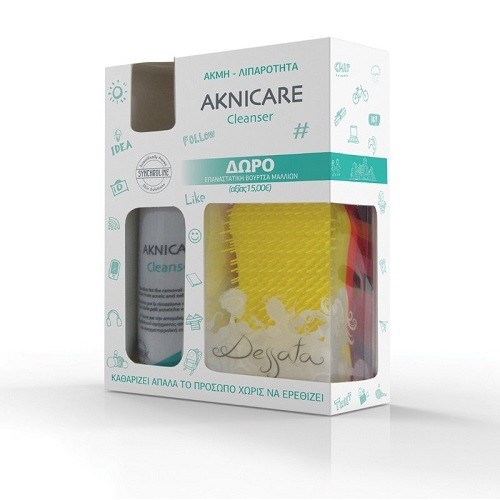 SYNCHROLINE Promo Aknicare Cleanser 500ml + Δώρο Dessata Βούρτσα Μαλλιών 1τμχ
