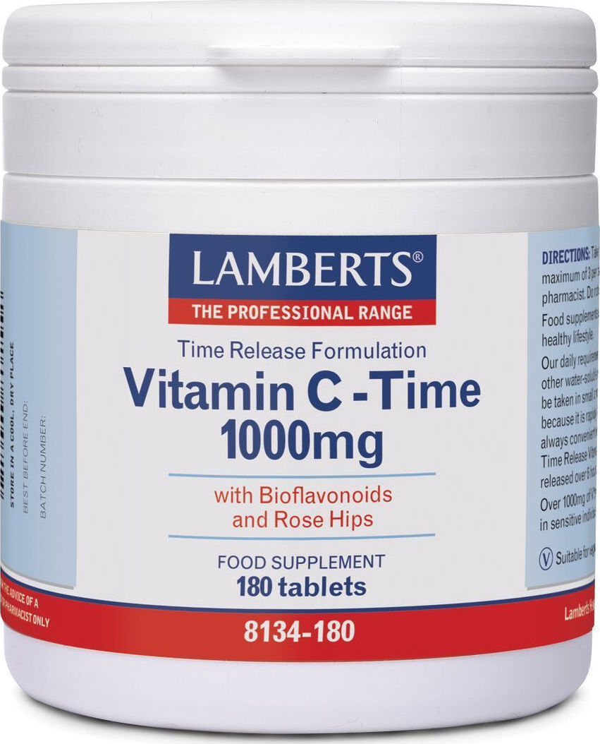 LAMBERTS Vitamin C Time Release 1000mg 180 ταμπλέτες