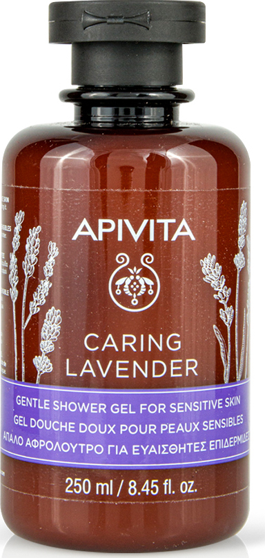 APIVITA  Caring Lavender Απαλό Αφρόλουτρο Για Ευαίσθητες Επιδερμίδες 250ml