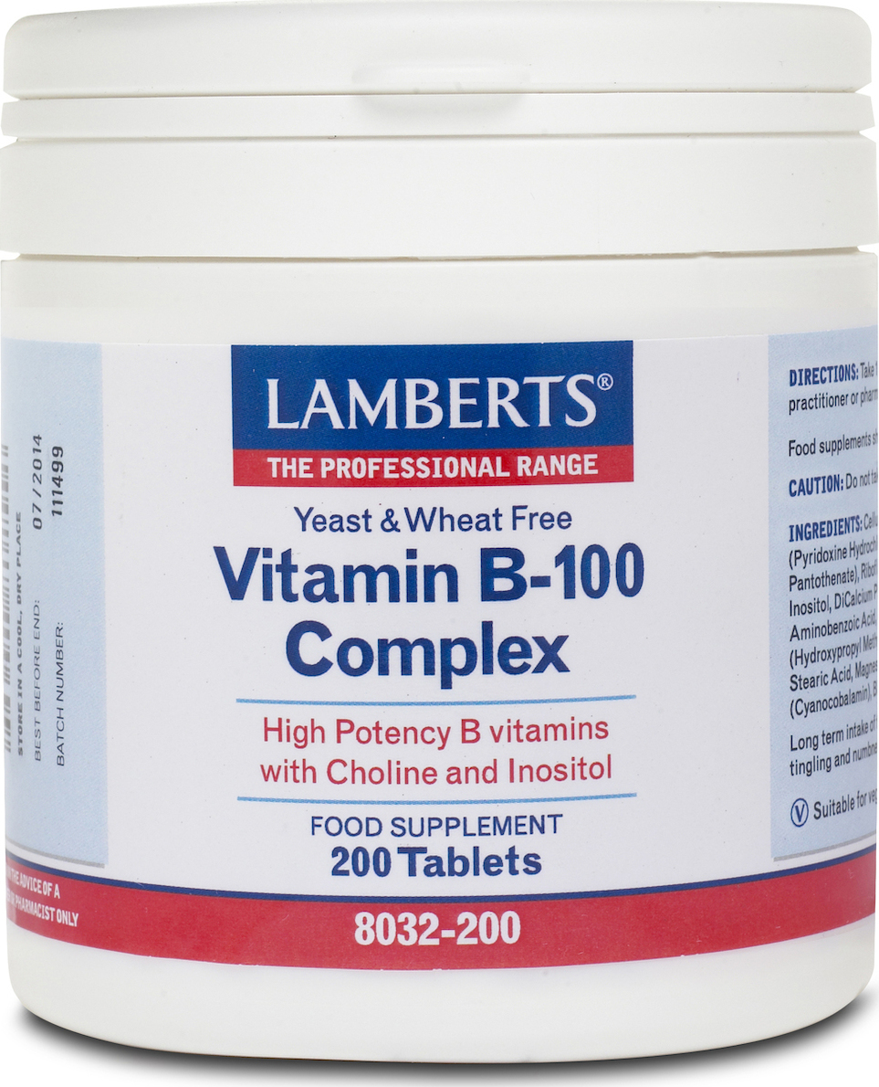 LAMBERTS Vitamin B-100 Complex 200 ταμπλέτες