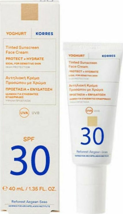 KORRES Yoghurt Tinted Sunscreen Face Cream SPF30 40ml