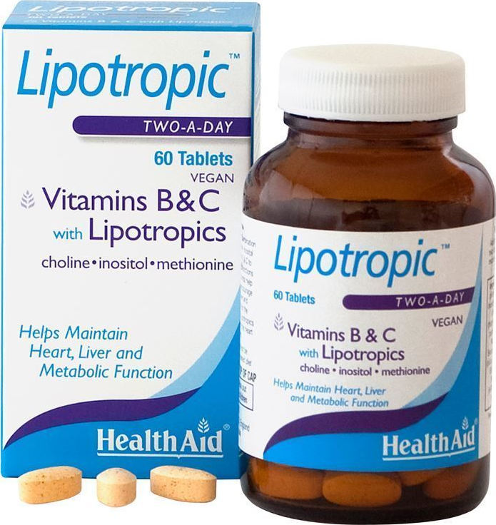 HEALTH AID Lipotropics with Vitamins B & C 60 ταμπλέτες