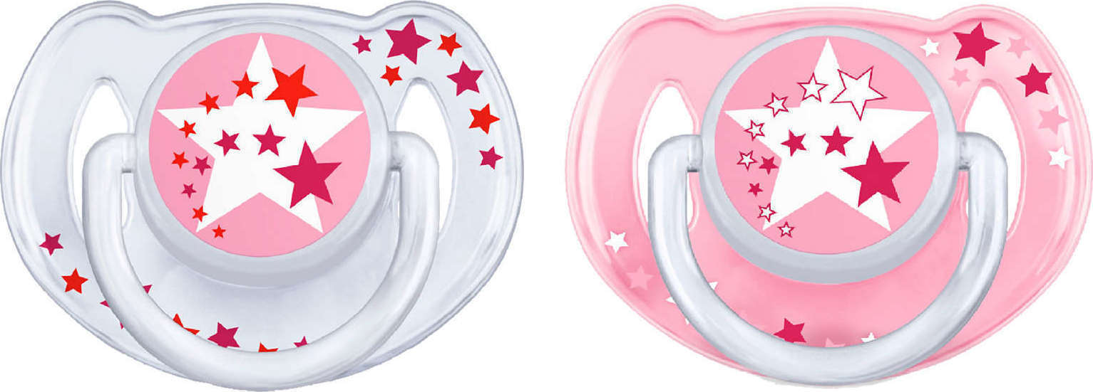 PHILIPS AVENT Night Time Pacifiers Scf176/24 Ροζ 6-18m 2τμχ