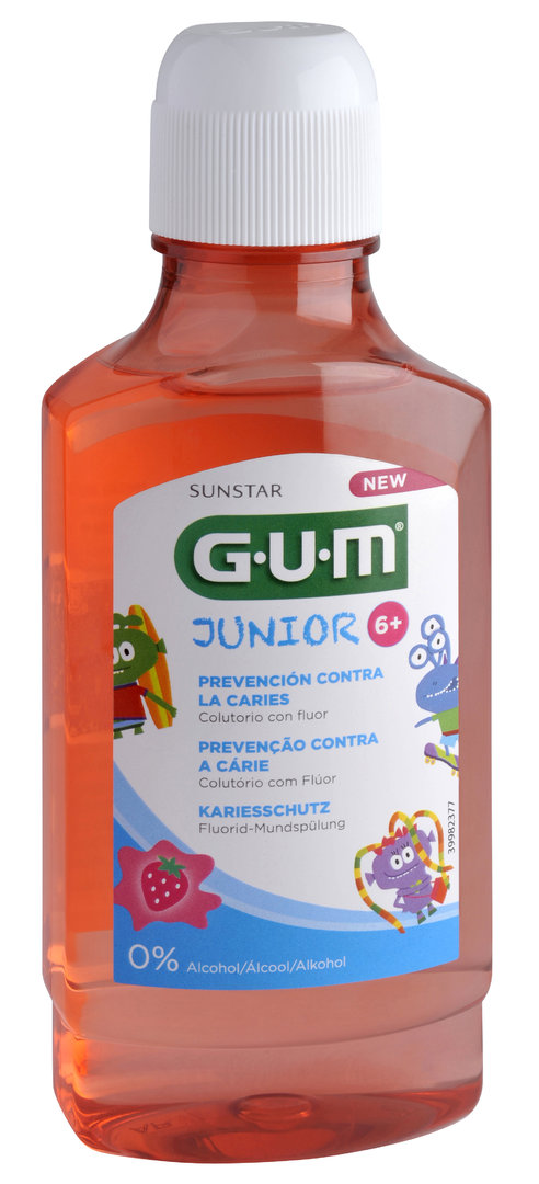 GUM Junior Rinse (3022) στοματικό Διάλυμα με Γέυση Φράουλα, 300ml