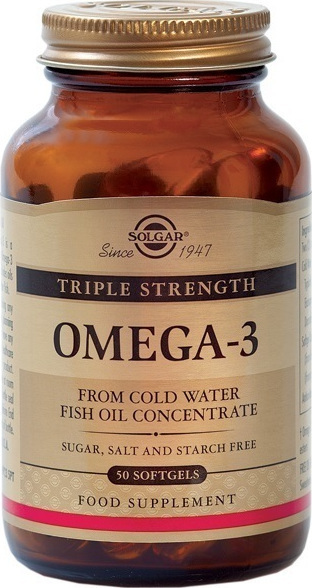 SOLGAR Triple Strength Omega 3 50 μαλακές κάψουλες