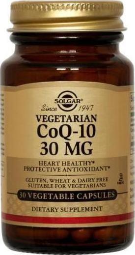 SOLGAR Vegetarian CoQ-10 30mg 30 φυτικές κάψουλες