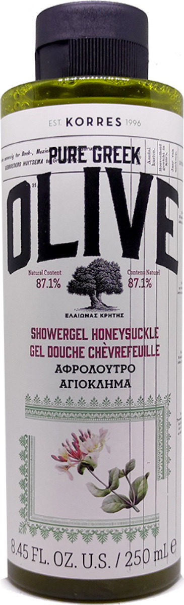 KORRES Pure Greek Olive Honeysuckle Showergel 250ml