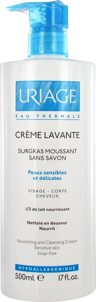 URIAGE Nourishing & Cleansing Cream Sensitive Skin Soap Free 500ml