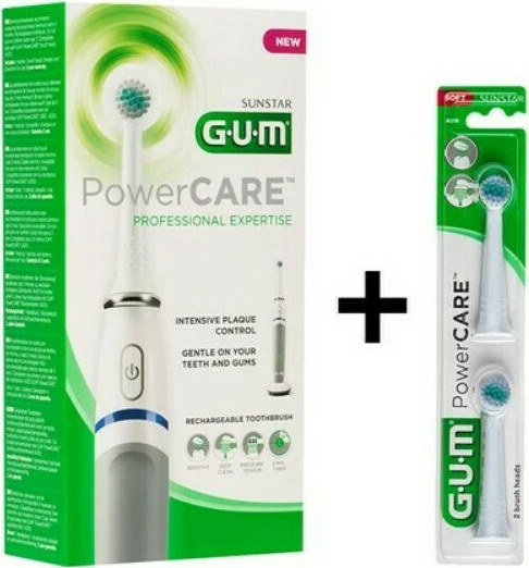 GUM Powercare Sensitive 4200 & Ανταλλακτικές Κεφαλές 2 τμχ