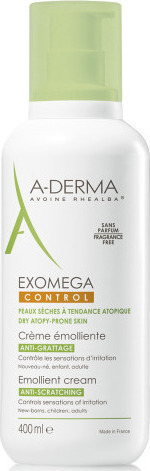 A-DERMA Exomega Control Creme Emolliente Anti-Scratching 400ml