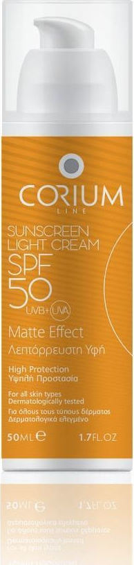 CORIUM LINE Sunscreen Light Cream SPF50 Matte Effect 50ml
