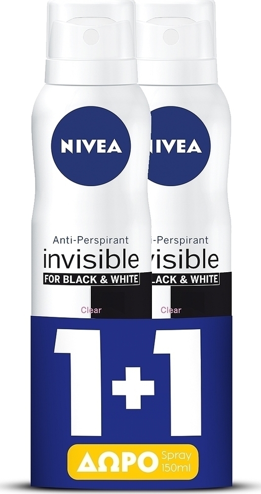 NIVEA Αποσμητικό Black & White Original Spray 150ml 1+1 Δώρο