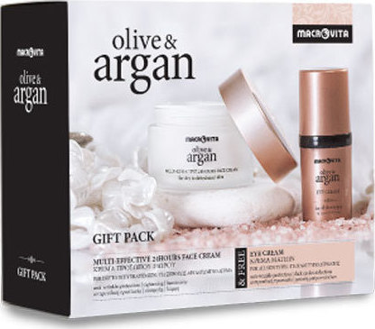 MACROVITA Olive & Argan Multi-Effective 24H Cream 50ml & Olive & Argan Eye Cream 15ml.