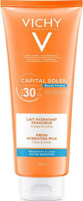 Vichy Capital Soleil Fresh Hydrating Milk Αδιάβροχη Αντηλιακή Κρέμα Σώματος SPF30 300ml