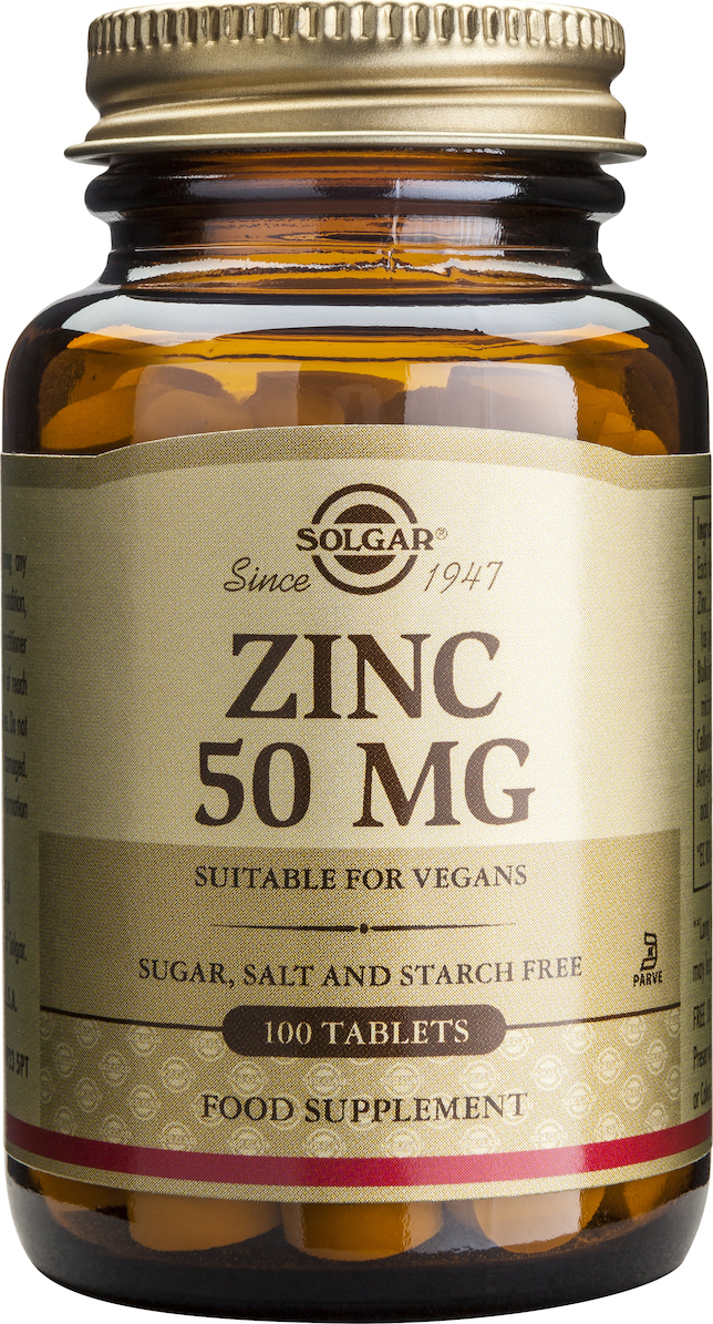 SOLGAR Zinc Gluconate 50mg 100 ταμπλέτες
