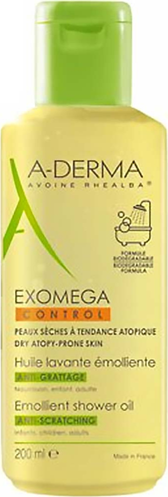 A-DERMA Exomega Control Emollient Shower Oil 200ml
