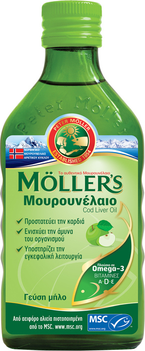 MOLLERS Cod Liver Oil 250ml Μήλο