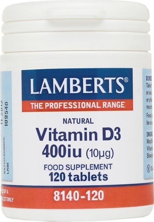 LAMBERTS Vitamin D3 400iu 120 ταμπλέτες