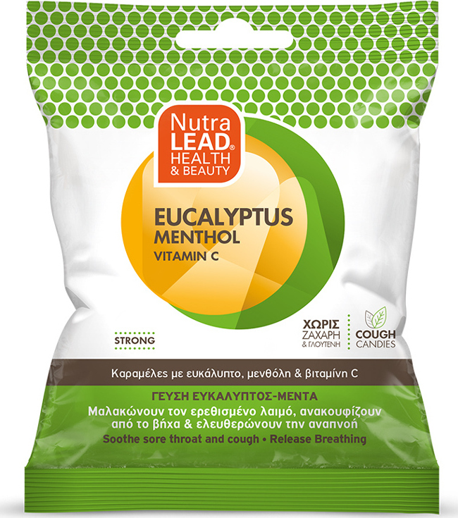 NUTRALEAD Cough Candies Eucalyptus Menthol Vitamin C Strong 40gr