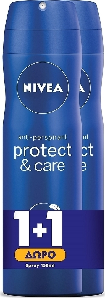 NIVEA Αποσμητικό Spray Protect & Care Γυναικείο 150ml 1+1 Δώρο