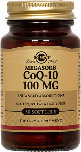 SOLGAR Vegeterian CoQ-10 100mg 30 μαλακές κάψουλες