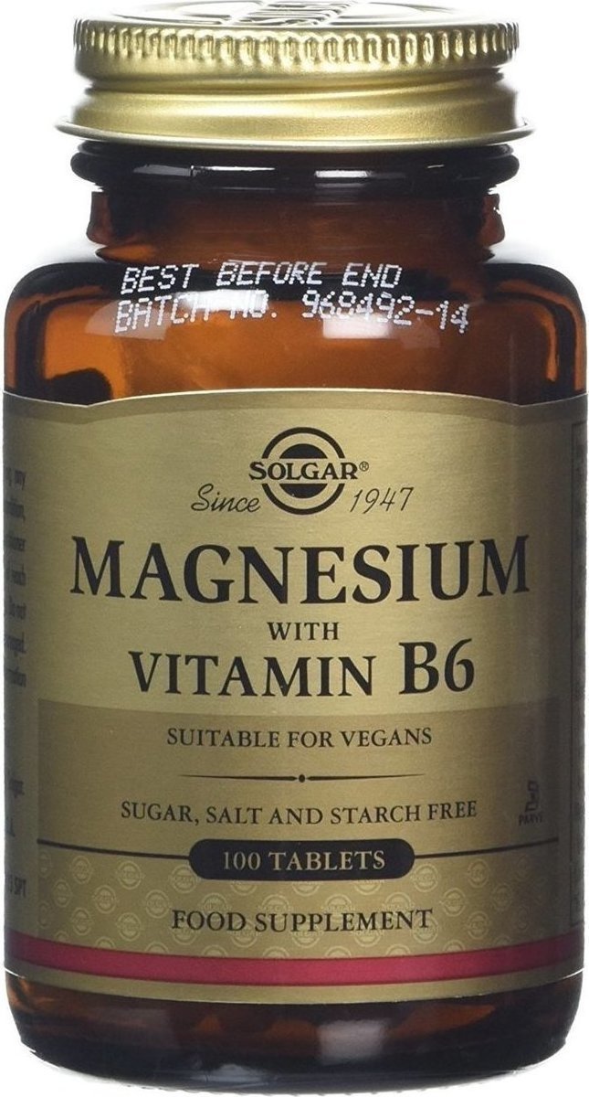 SOLGAR Magnesium + B-6 Tabs 100s