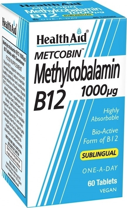 HEALTH AID Methylcobalamin Metcobin B12 1000mg 60 ταμπλέτες