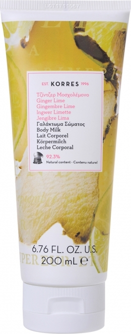 KORRES Body Milk Ginger Lime Ενυδατικό Γαλάκτωμα Σώματος Τζίντζερ Μοσχολέμονο 200ml