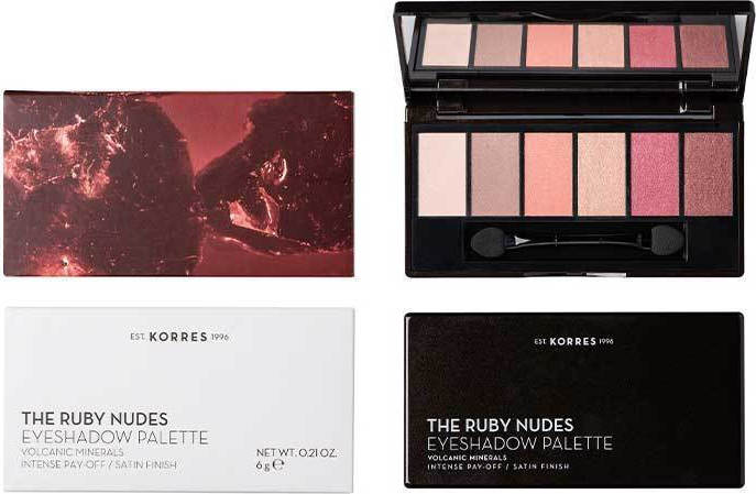 KORRES Volcanic Minerals The Ruby Nudes Eyeshadow Palette 6g