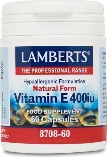 LAMBERTS Vitamin E 400iu Natural Form 60 κάψουλες