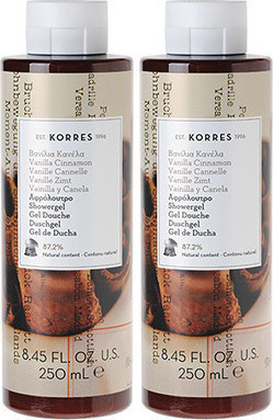 KORRES Showergel 1+1  Vanilla Cinnamon 2x250ml