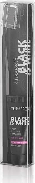 CURAPROX Black Is White Οδοντόβουρτσα Ultrasoft & Toothpaste 8ml