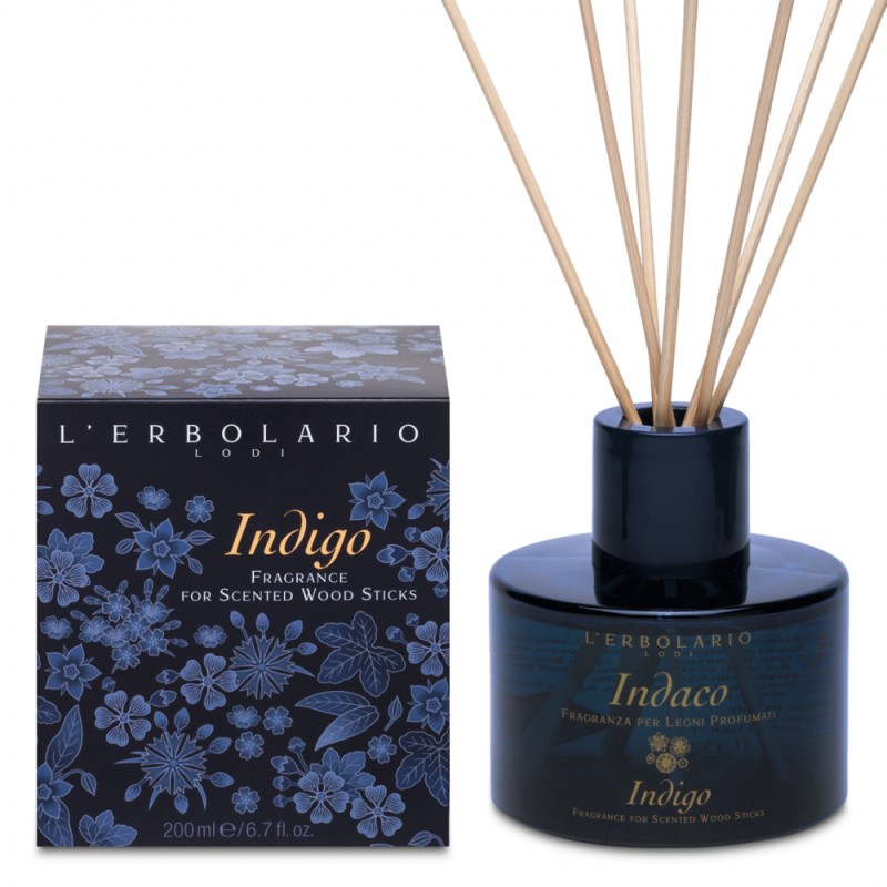 LERBOLARIO INDACO Fragrance For Scented Wood Sticks 200ml